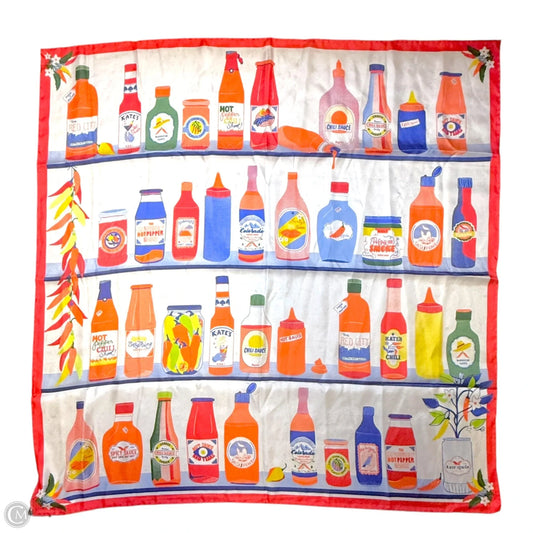 Hot Sauce Silk Square Scarf Designer By Kate Spade