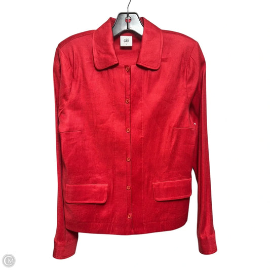 Linen Blend Blazer By Cabi In Red, Size: S