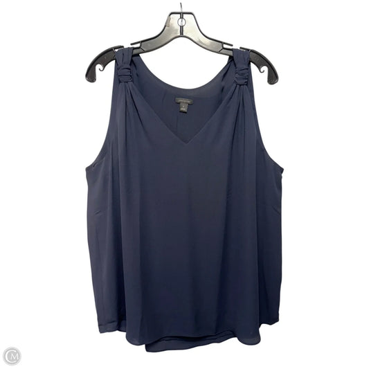 Top Sleeveless By Ann Taylor In Navy, Size: Xl