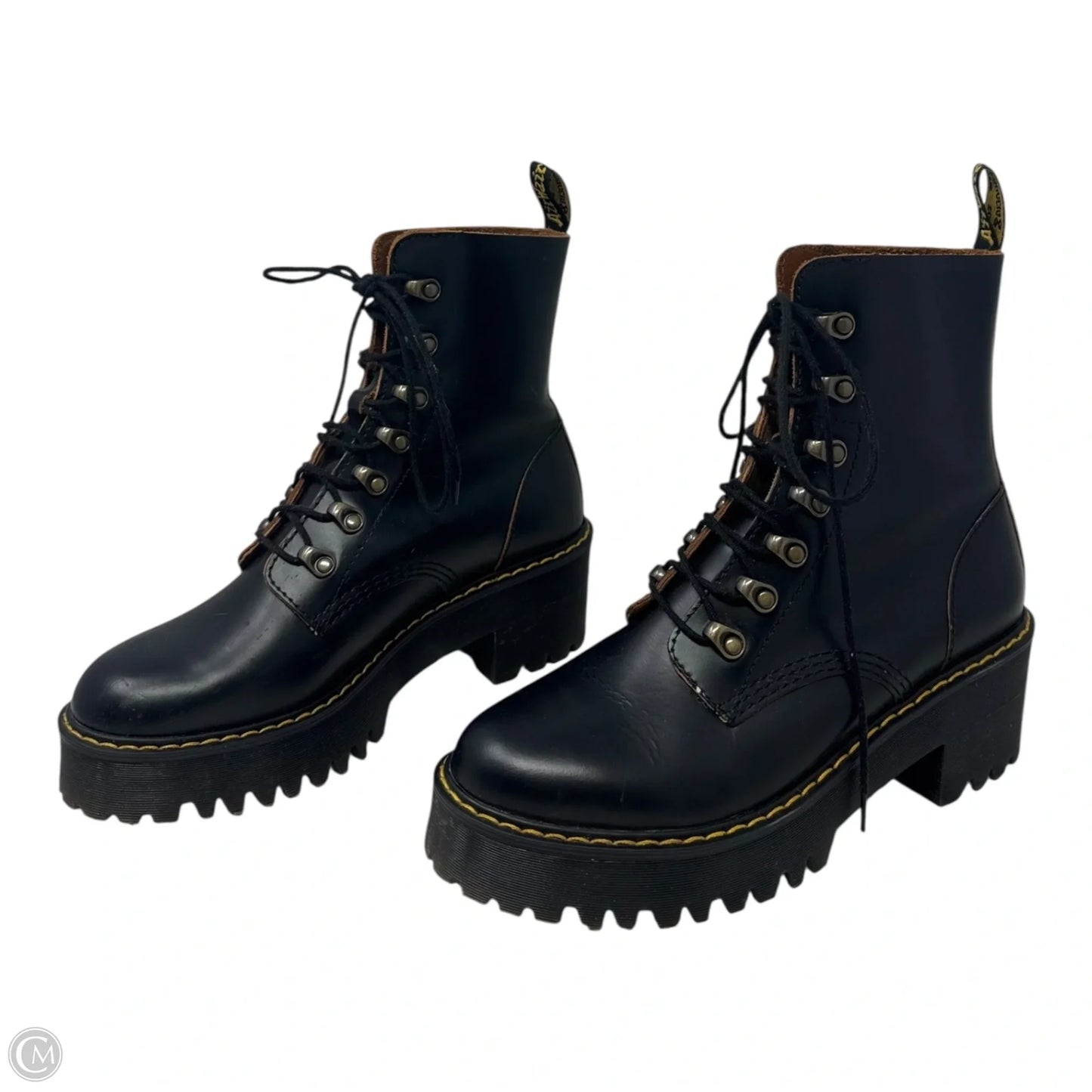 Leona Boots Ankle Heels By Dr Martens In Black, Size: 9