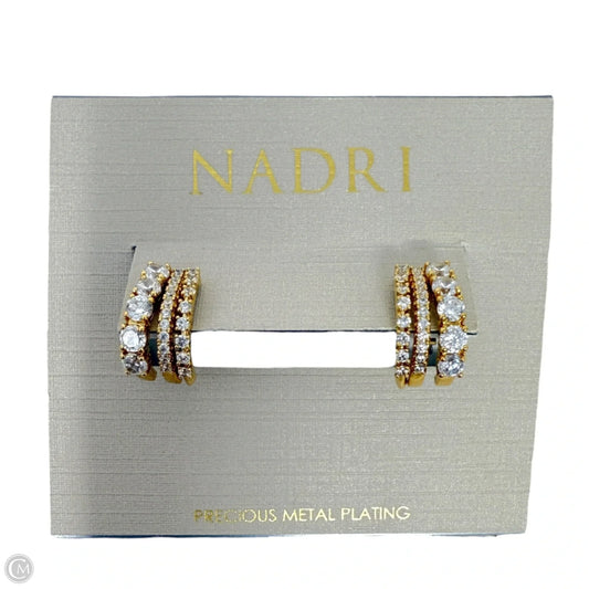 Match point Multi J CZ Hoop Earrings By Nadri
