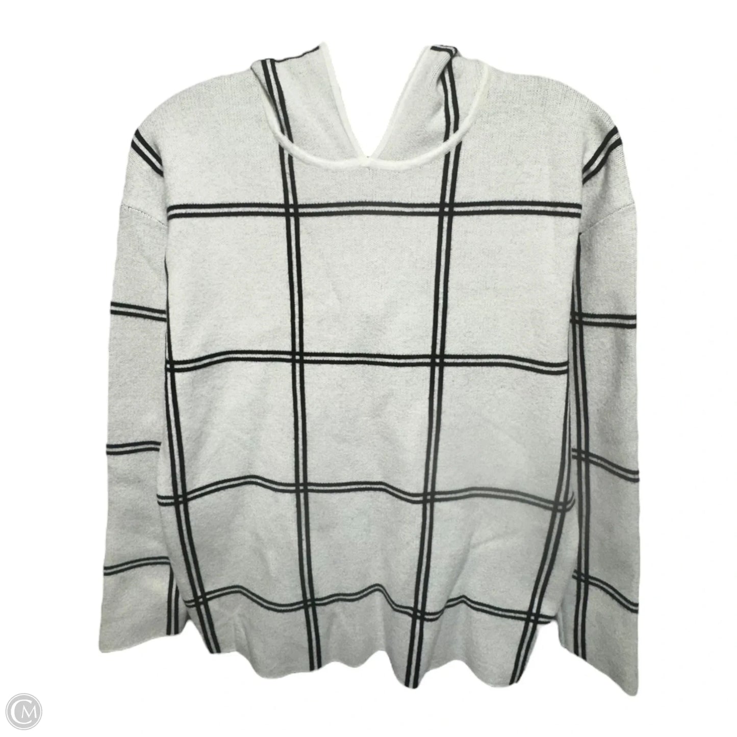 Sweatshirt Hoodie By Rachel Roy In Black & White, Size: S