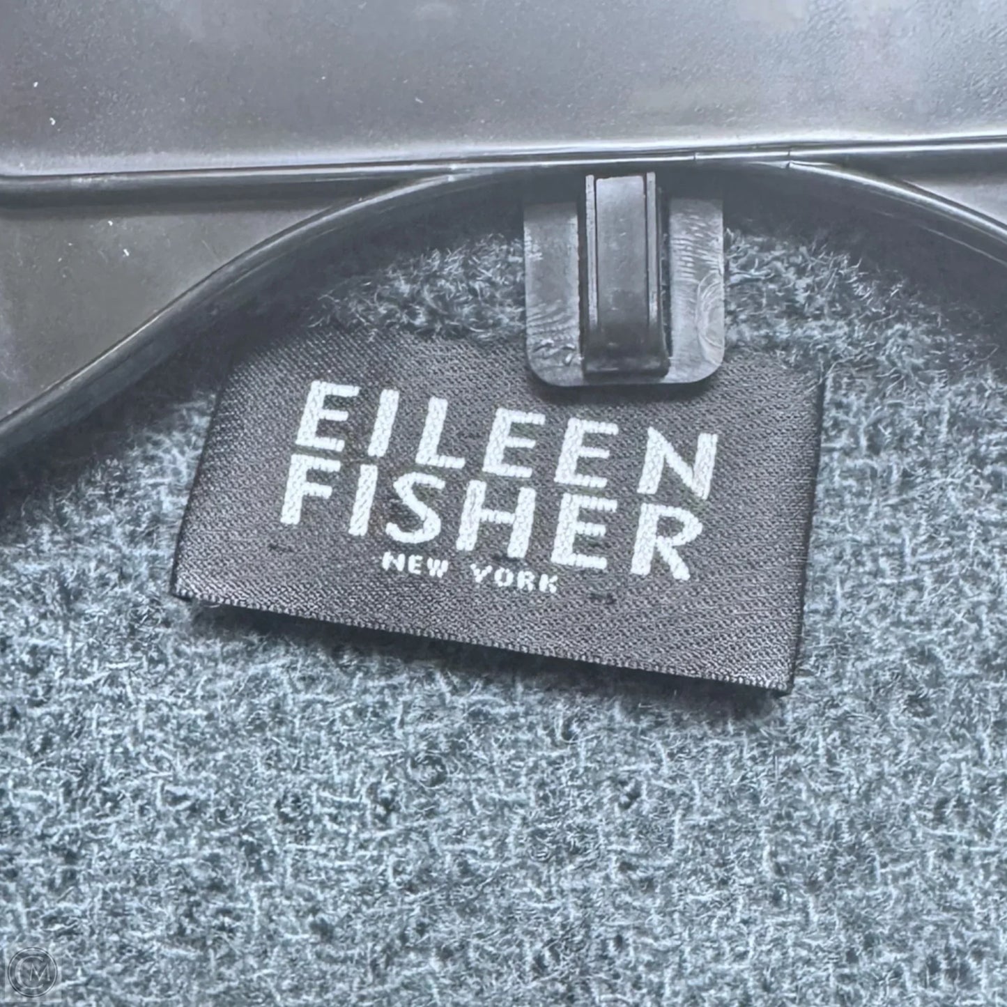 Wool Blend Jacket Fleece By Eileen Fisher In Green, Size: M