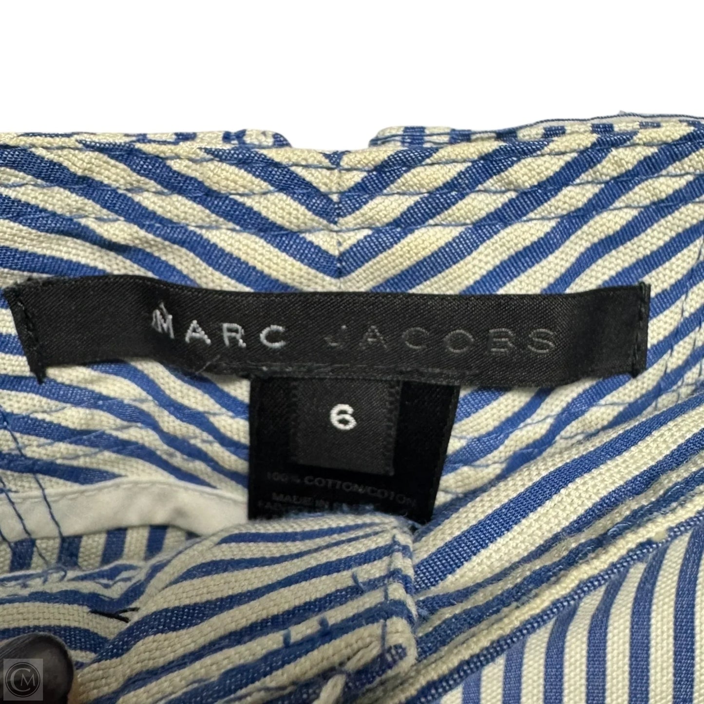 Pants Luxury Designer By Marc Jacobs In Striped Pattern, Size: 6