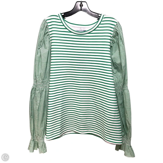 Prep Pullover Top Long Sleeve By ADDISON BAY In Palm Stripe, Size: Xl