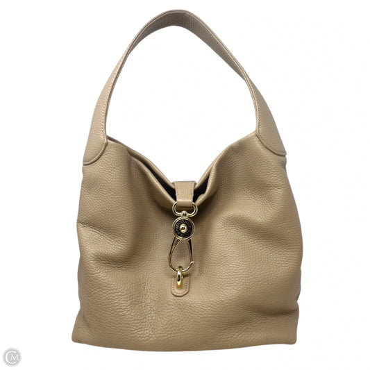 Lucca Leather Logo Lock Hobo Designer By Dooney And Bourke, Size: Medium