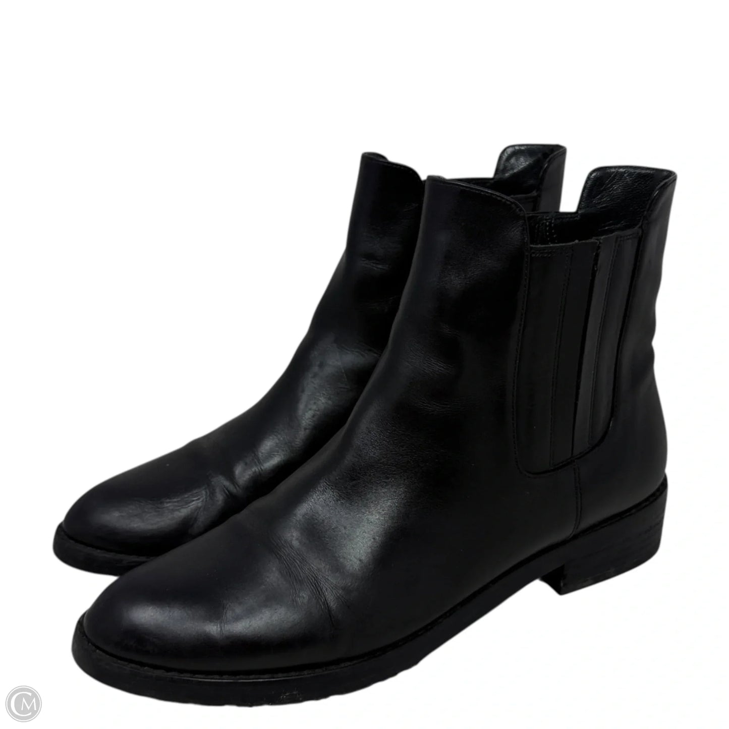 Basilico Leather Chelsea Booties Designer By Stuart Weitzman In Black, Size: 7.5