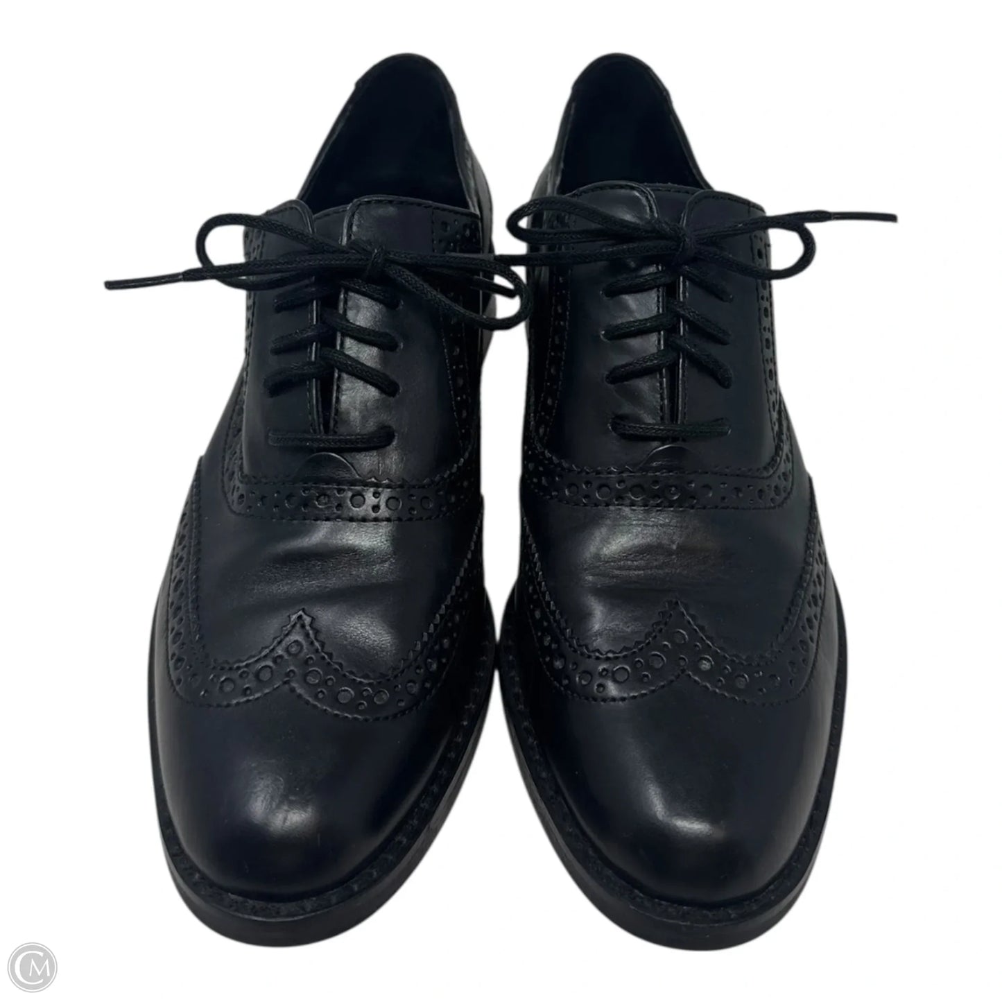 Brogue Shoes Flats By Cole-haan In Black, Size: 5