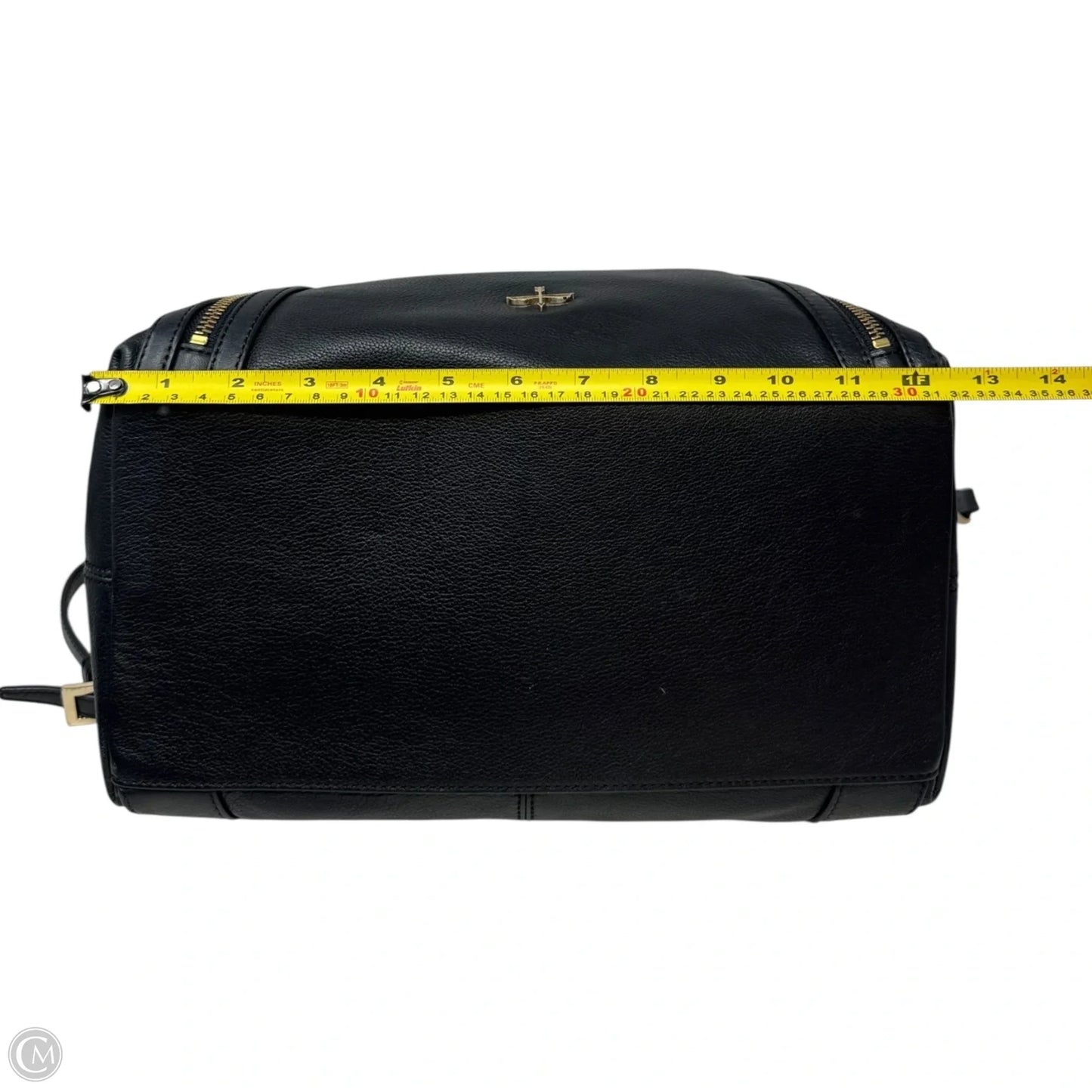 Double Zip Handbag Leather By Pour La Victoire, Size: Large