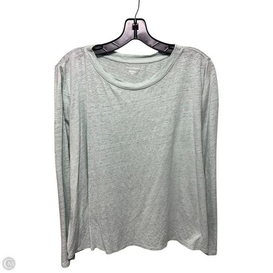 Linen Top Long Sleeve Basic By Eileen Fisher In Green, Size: M