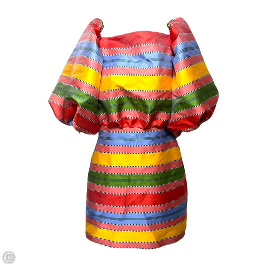 Nell Striped Mini Dress By Antonio Melani In Multi-colored Stripes, Size: 6