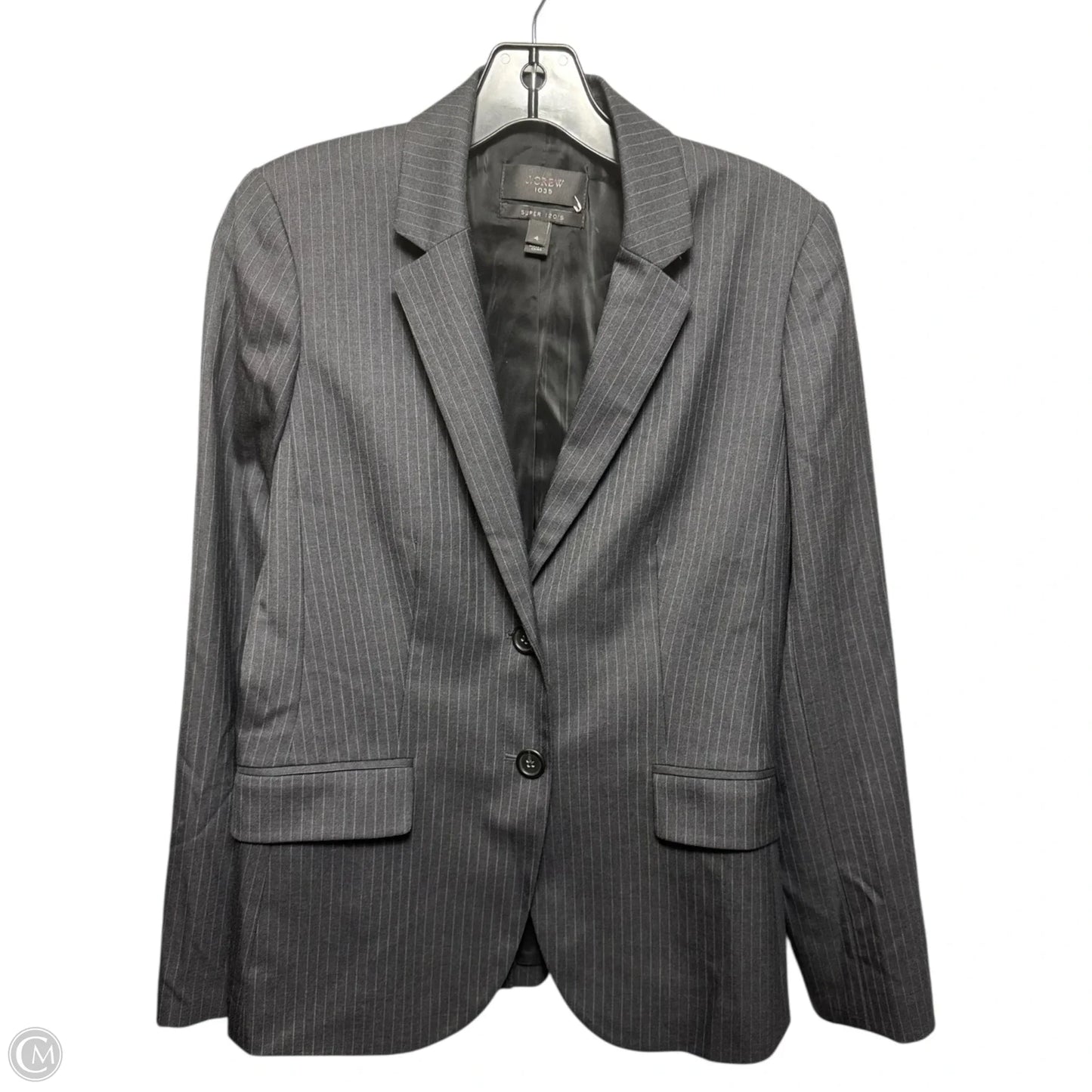 Pinstripe Blazer By J. Crew In Grey, Size: 4