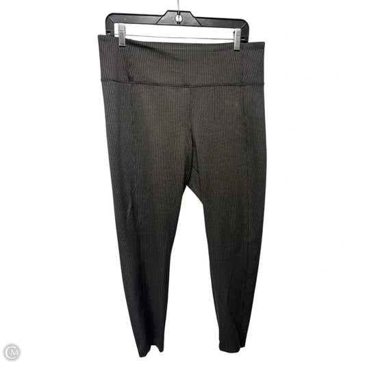 Houndstooth Athletic Leggings By Athleta In Black & Brown, Size: L