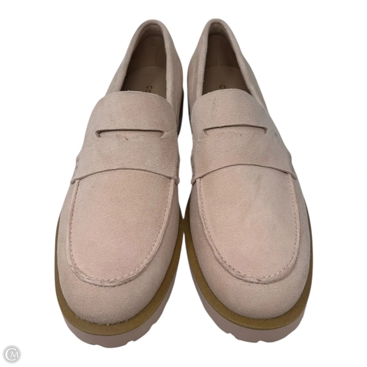 Suede Loafer Shoes Flats By Cole-haan In Pink, Size: 6.5