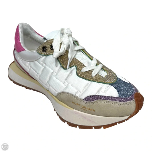 London Quilted Sneakers Shoes Designer By Kurt Geiger In Multi-colored, Size: 6.5