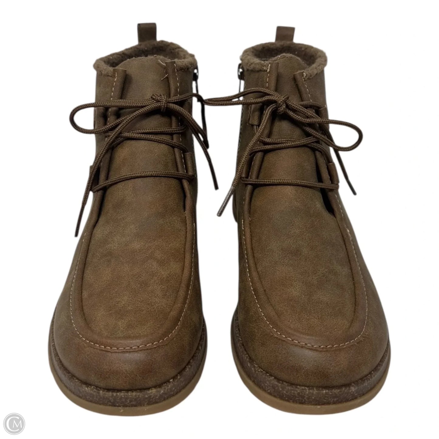 Boots Ankle Flats By Sofft In Brown, Size: 7.5