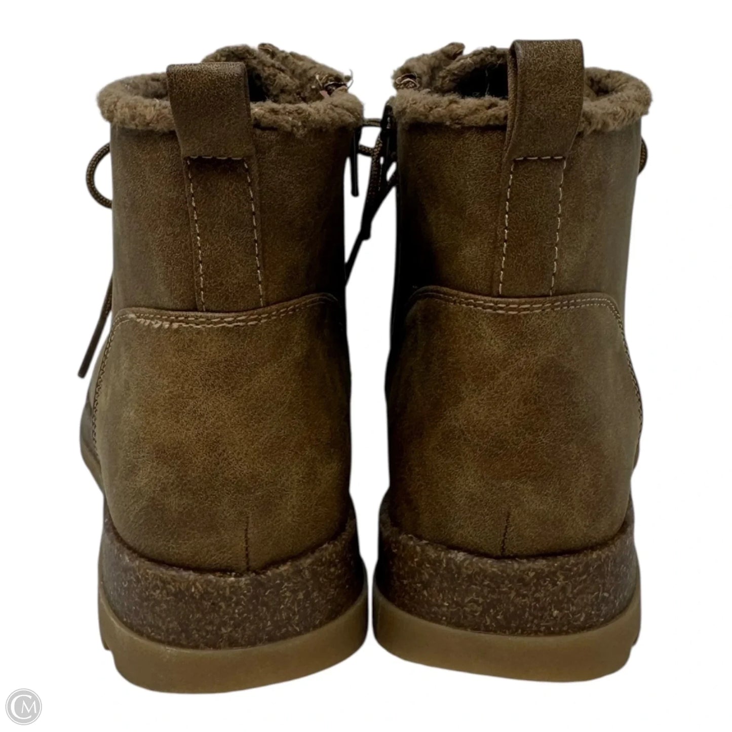 Boots Ankle Flats By Sofft In Brown, Size: 7.5