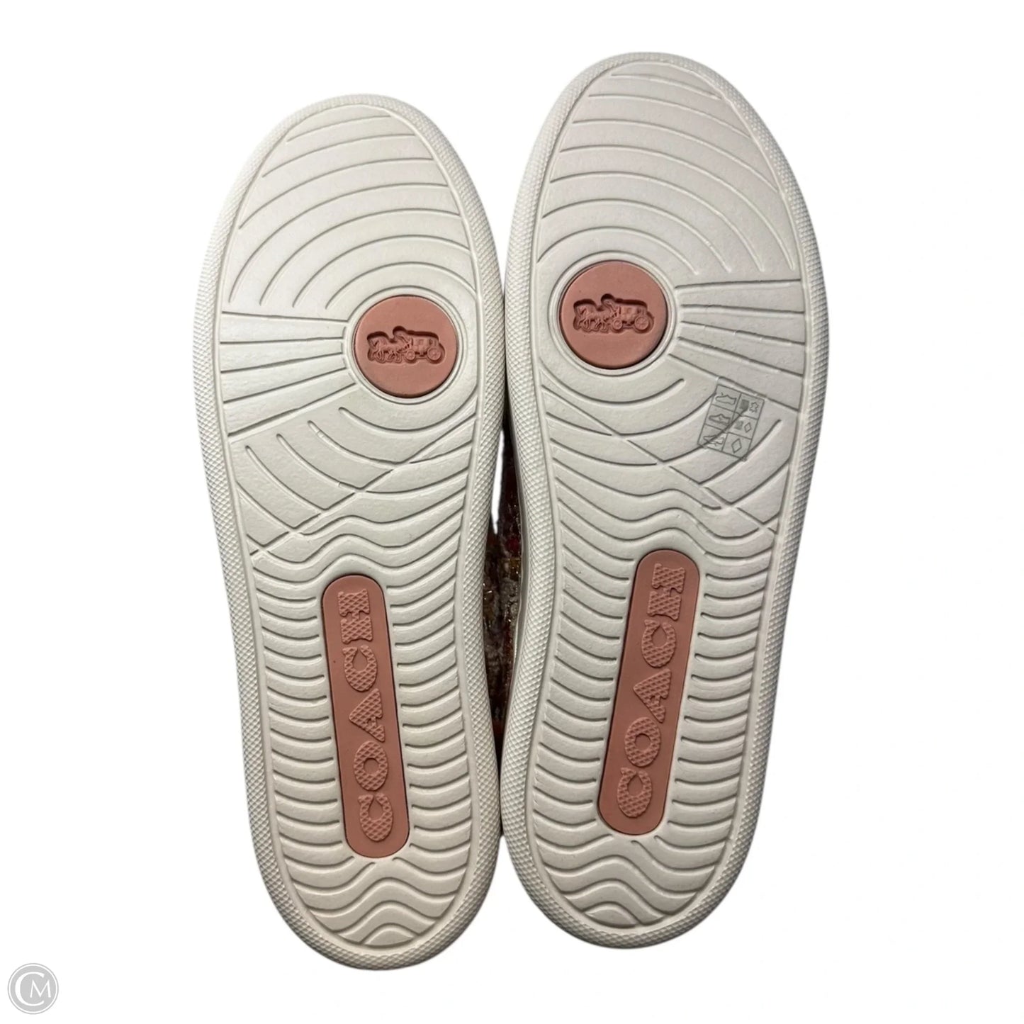 Lowline Tweed Trainers Shoes Designer By Coach In Orange, Size: 6.5