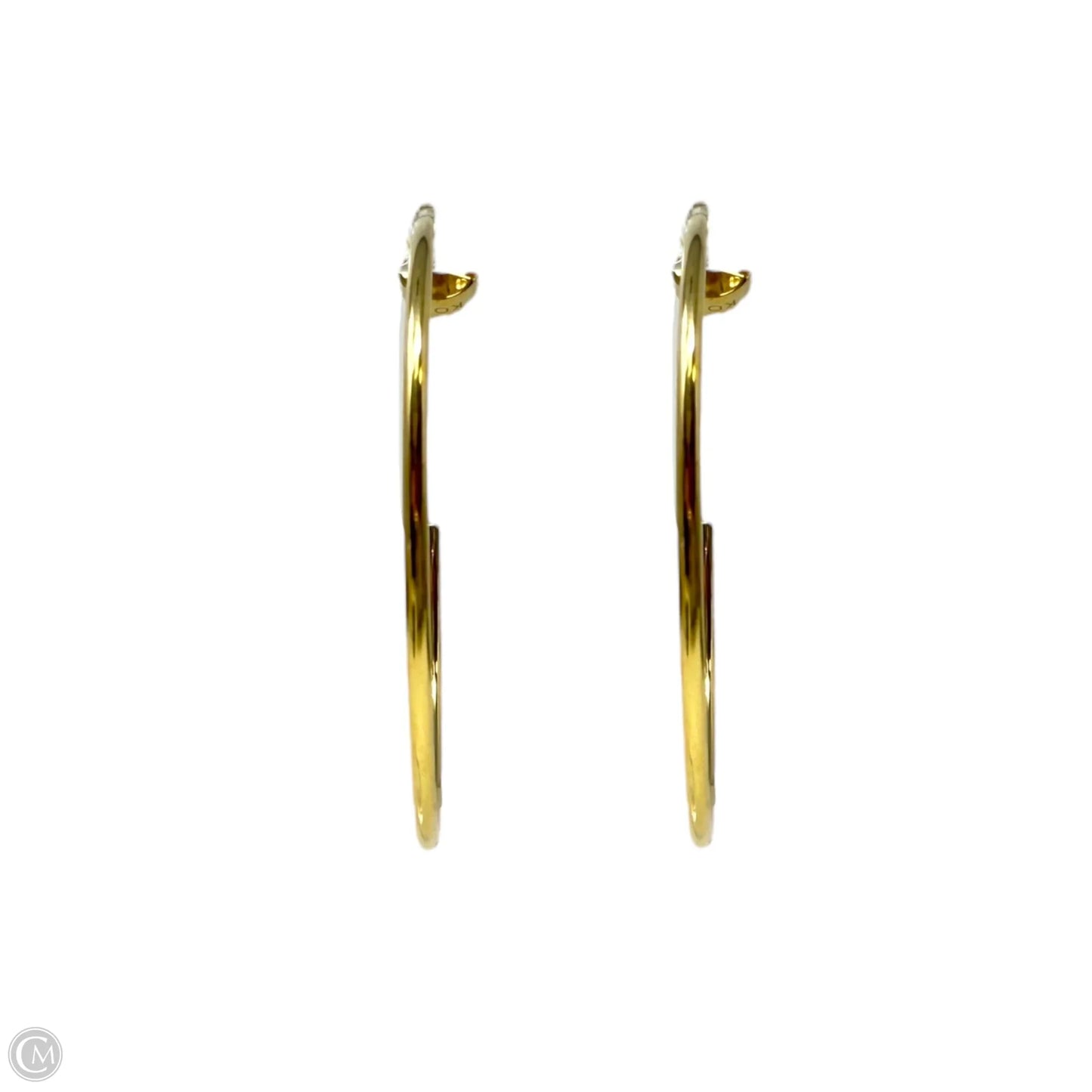 Gold Tone Steel Hoop Earrings By Michael By Michael Kors