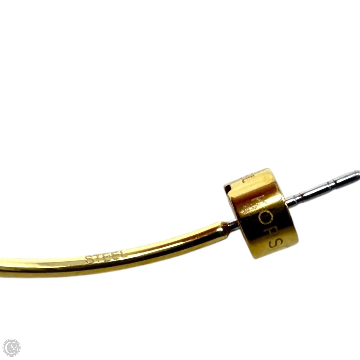 Gold Tone Steel Hoop Earrings By Michael By Michael Kors