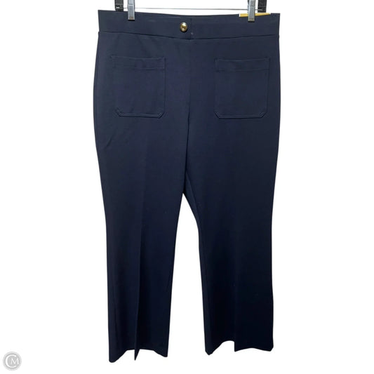 Crop Flare Pull-On Pants By Michael By Michael Kors In Navy, Size: L