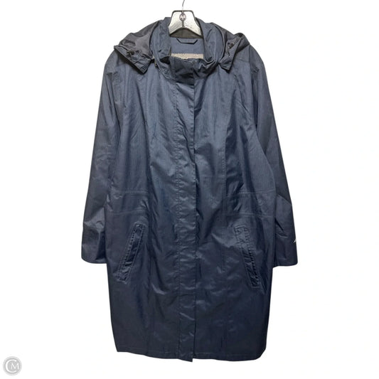 Coat Raincoat By Eddie Bauer In Navy, Size: 2x
