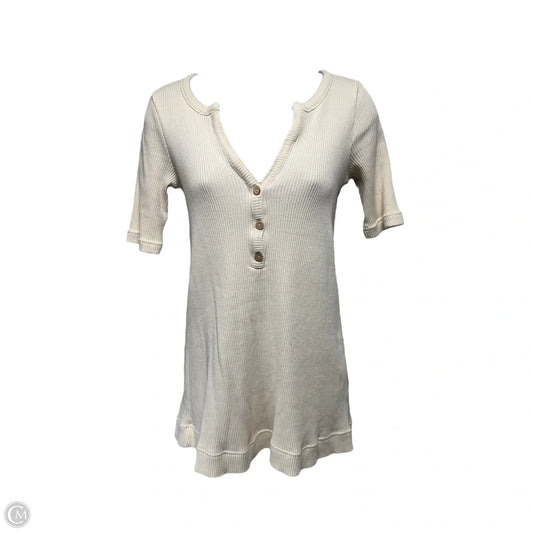 Tunic Short Sleeve By Free People In Cream, Size: Xs