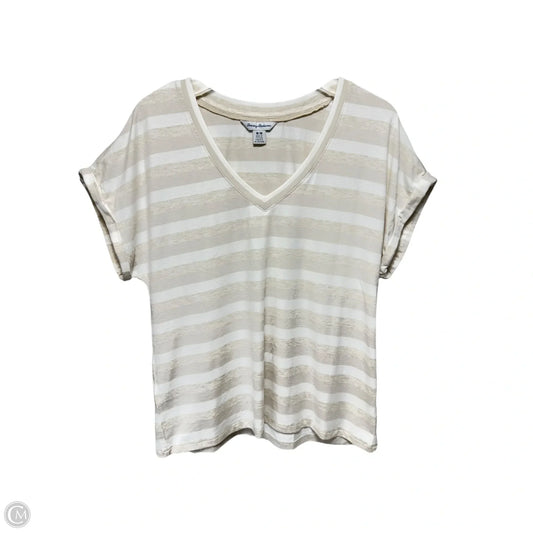 Top Short Sleeve By Tommy Bahama In Striped Pattern, Size: M
