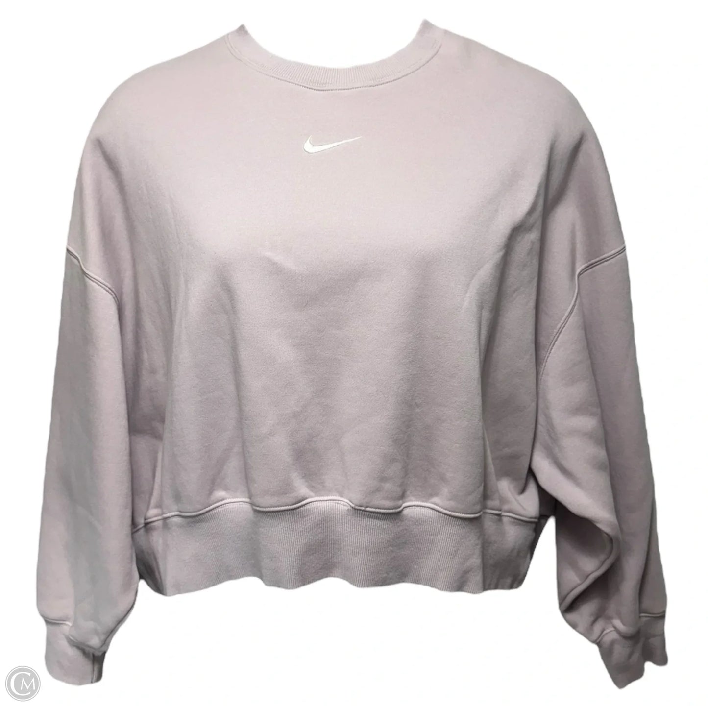 Athletic Top Long Sleeve Crewneck By Nike Apparel In Purple, Size: L