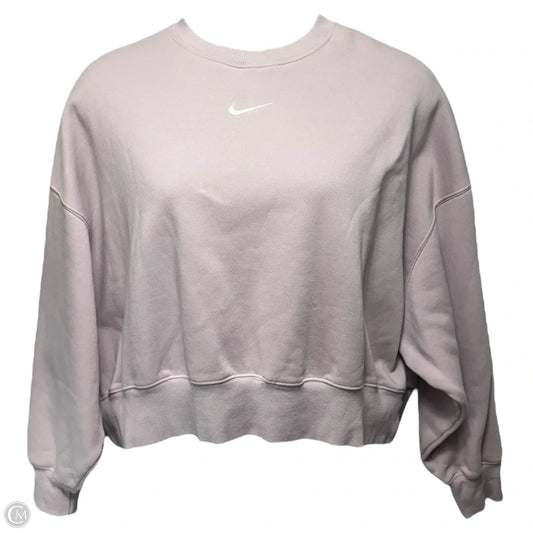 Athletic Top Long Sleeve Crewneck By Nike Apparel In Purple, Size: L