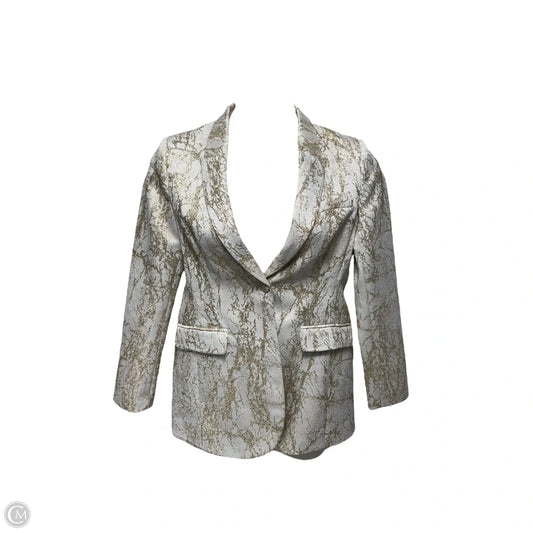 Blazer By Karen Millen In Gold & White, Size: 8
