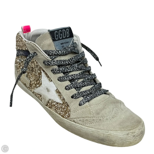 Mid Star Glitter Sneakers Luxury Designer By Golden Goose In Gold, Size: US 8/IT 38