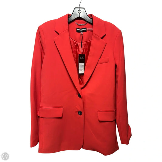 Blazer Designer By Karl Lagerfeld In Orange, Size: 4