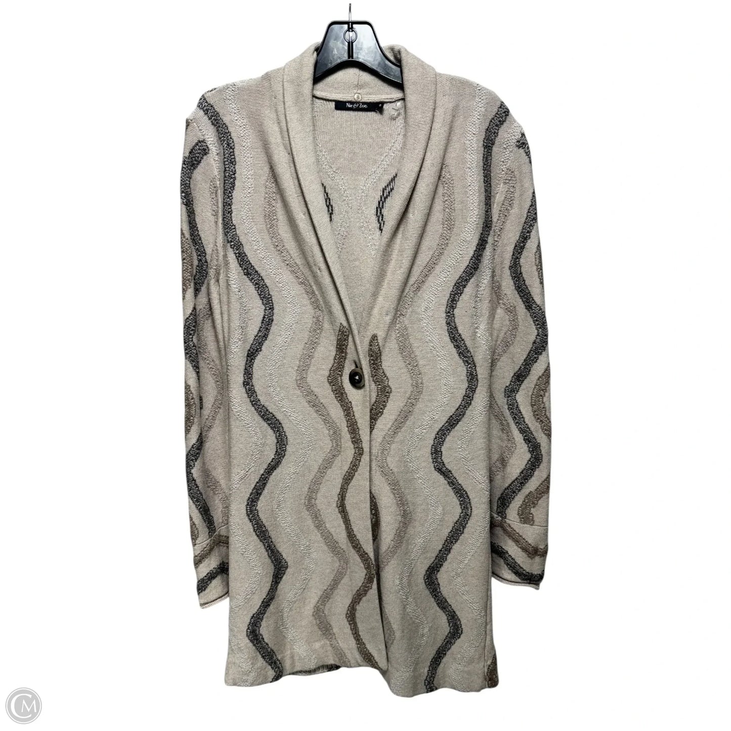 Sweater Cardigan By Nic + Zoe In Tan, Size: S