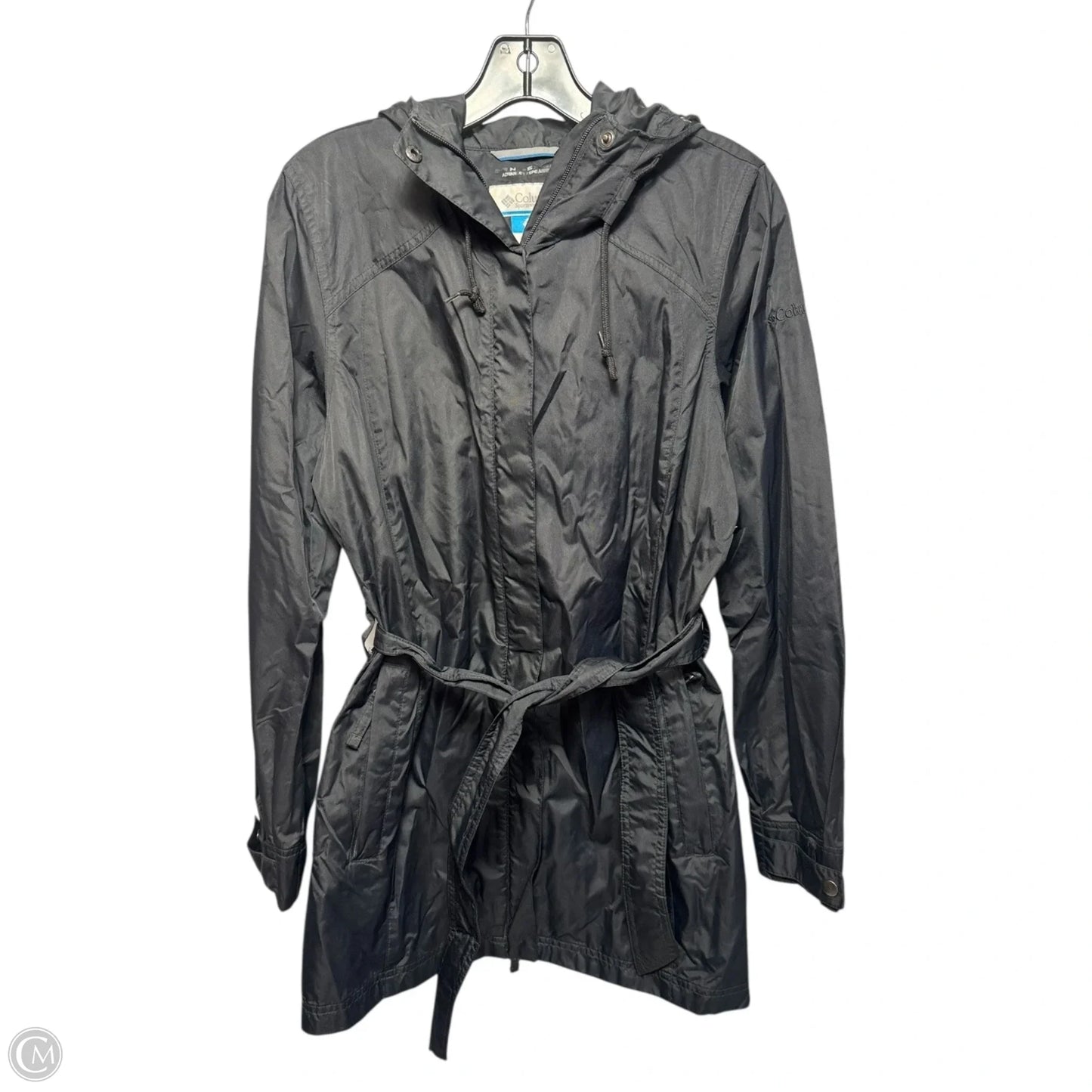 Belted Jacket Windbreaker By Columbia In Black, Size: M
