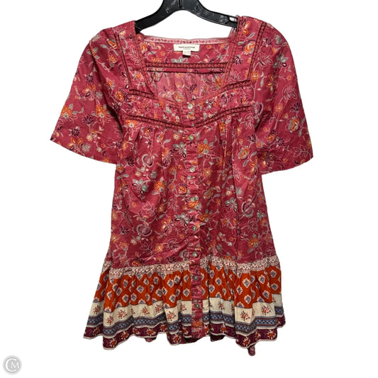 Tunic Short Sleeve By Beachlunchlounge In Paisley Print, Size: Xs
