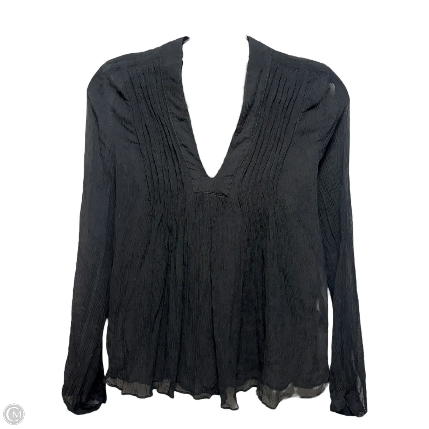 Milo Silk Blend Blouse By Rag And Bone In Black, Size: XS