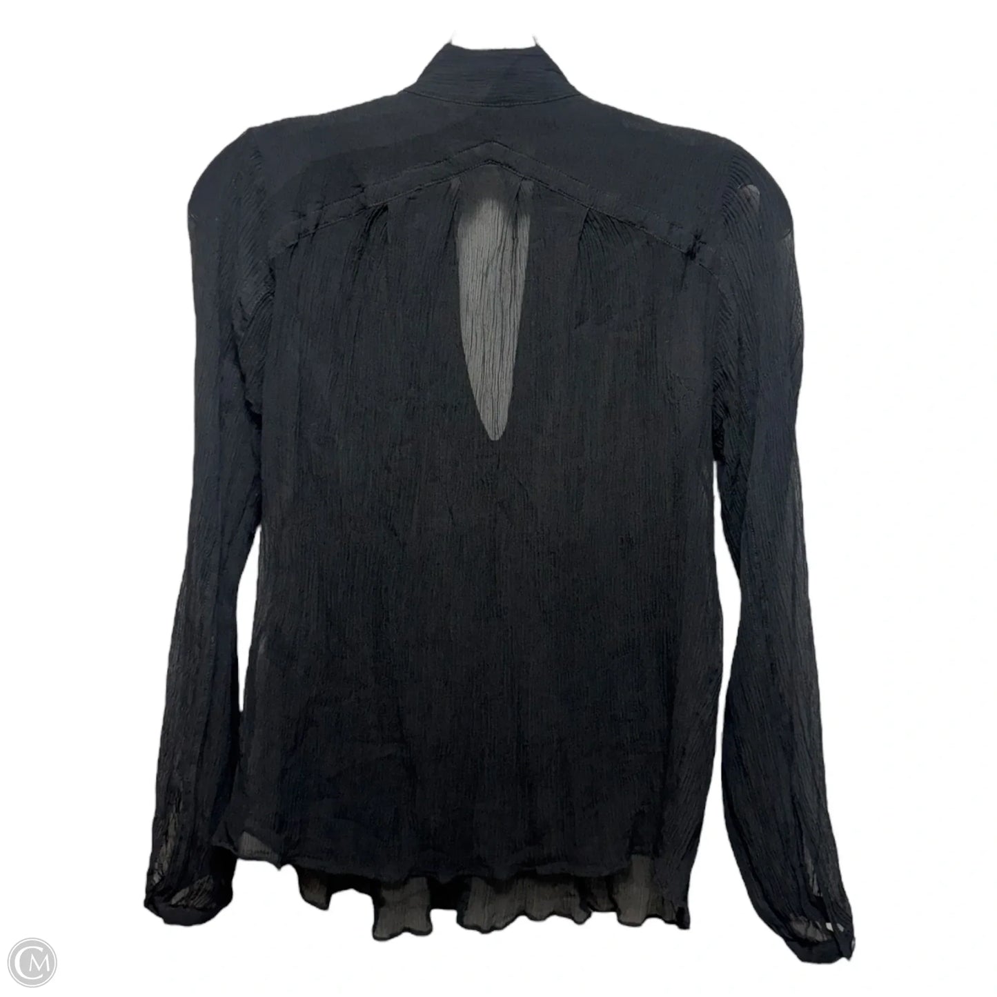 Milo Silk Blend Blouse By Rag And Bone In Black, Size: XS