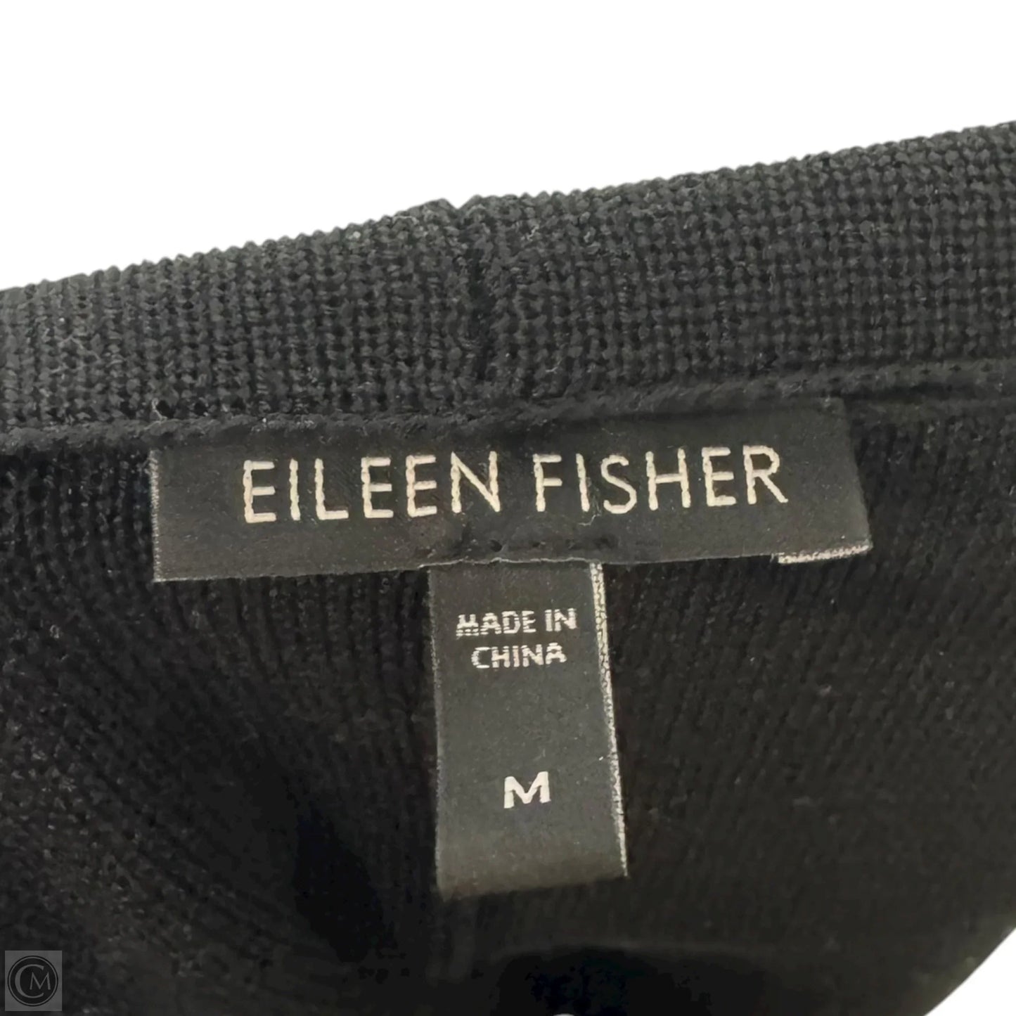Silk & Cotton Sweater Cardigan By Eileen Fisher In Black, Size: M