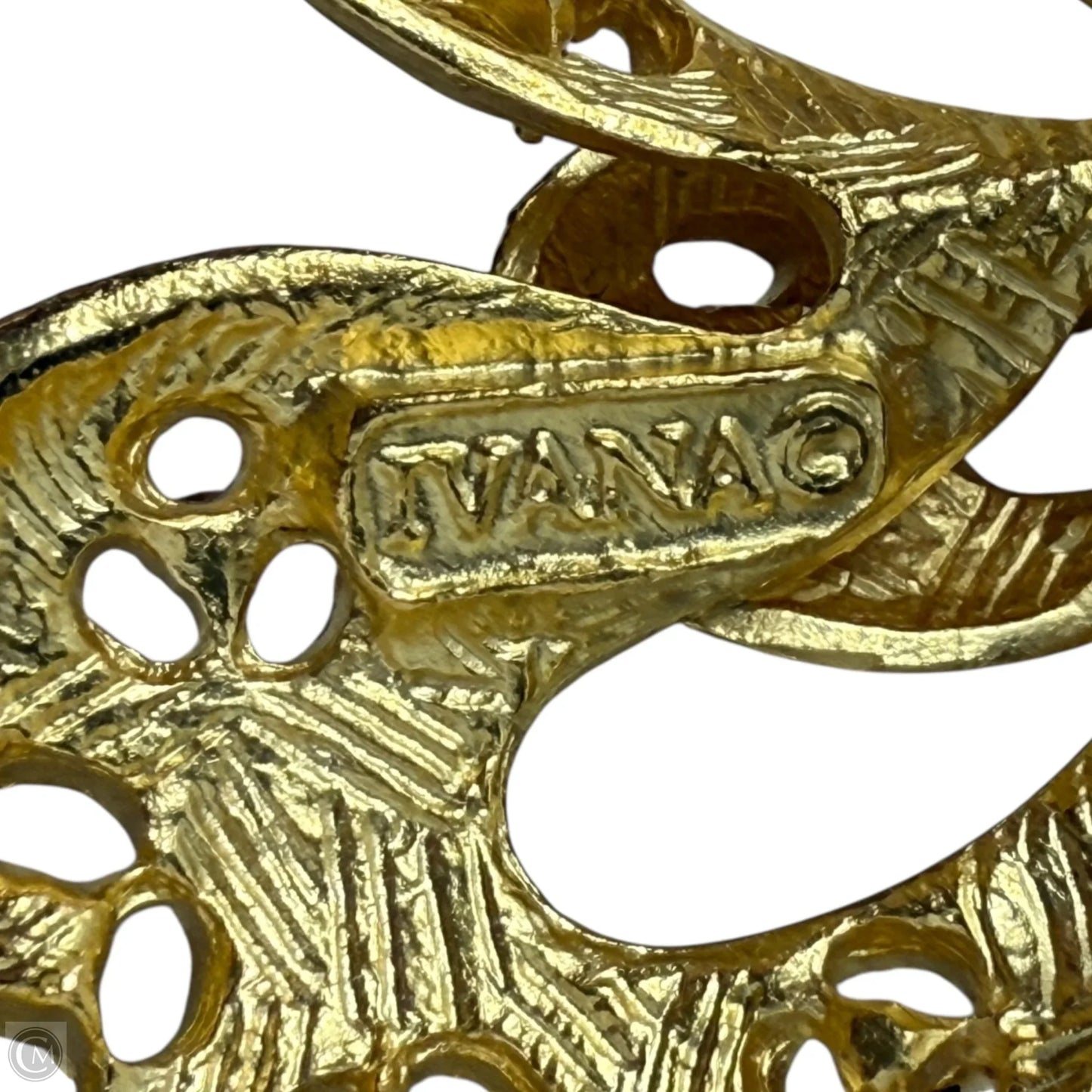 Gold Tone Pin With Blue Crystals By Ivana Trump