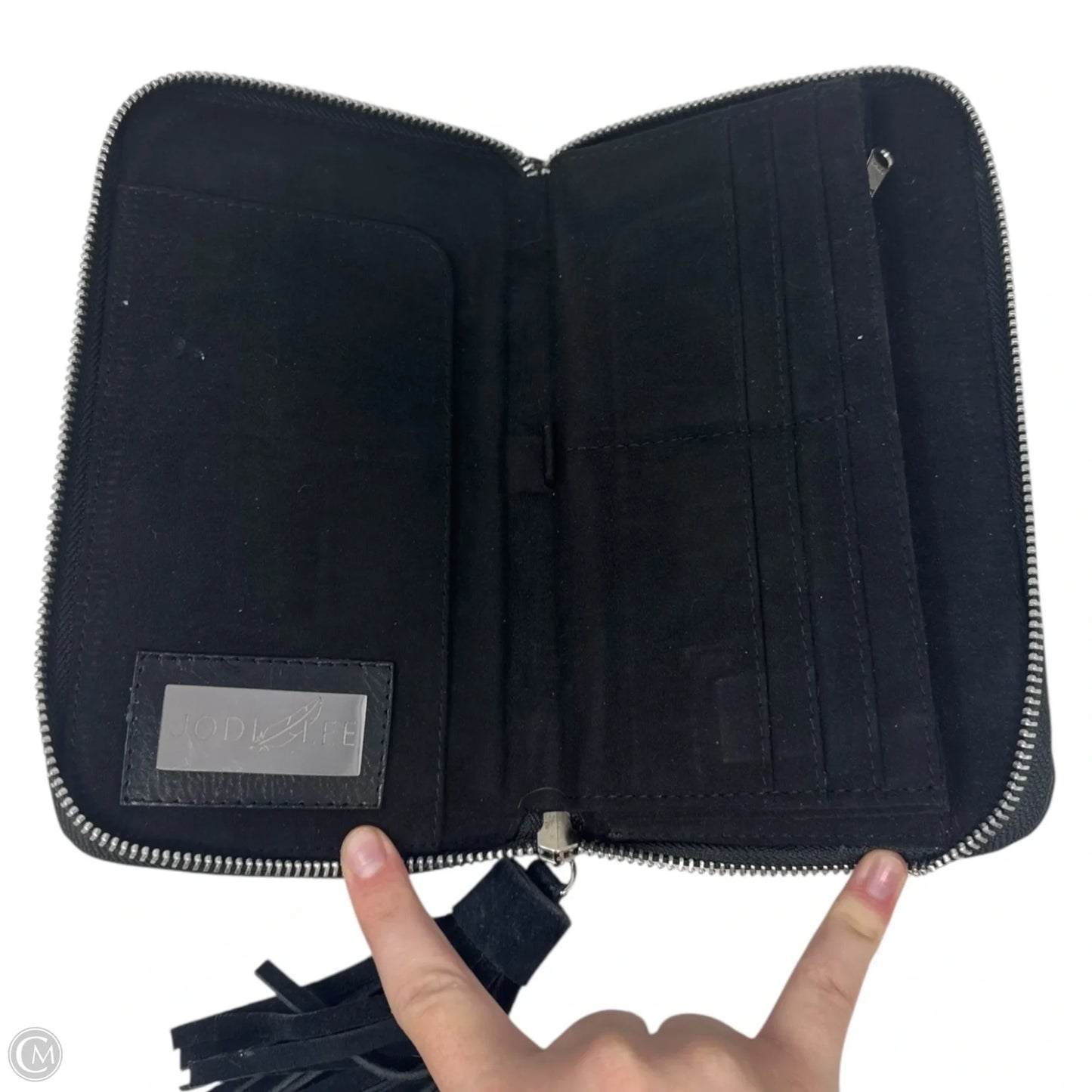 Studded Wallet Clutch Leather By Jodi Lee, Size: Large