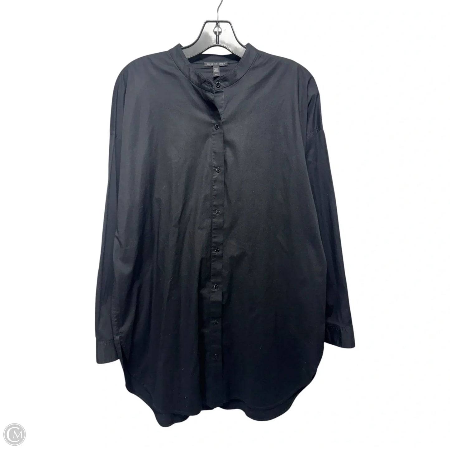 Tunic Long Sleeve By Eileen Fisher In Black, Size: S