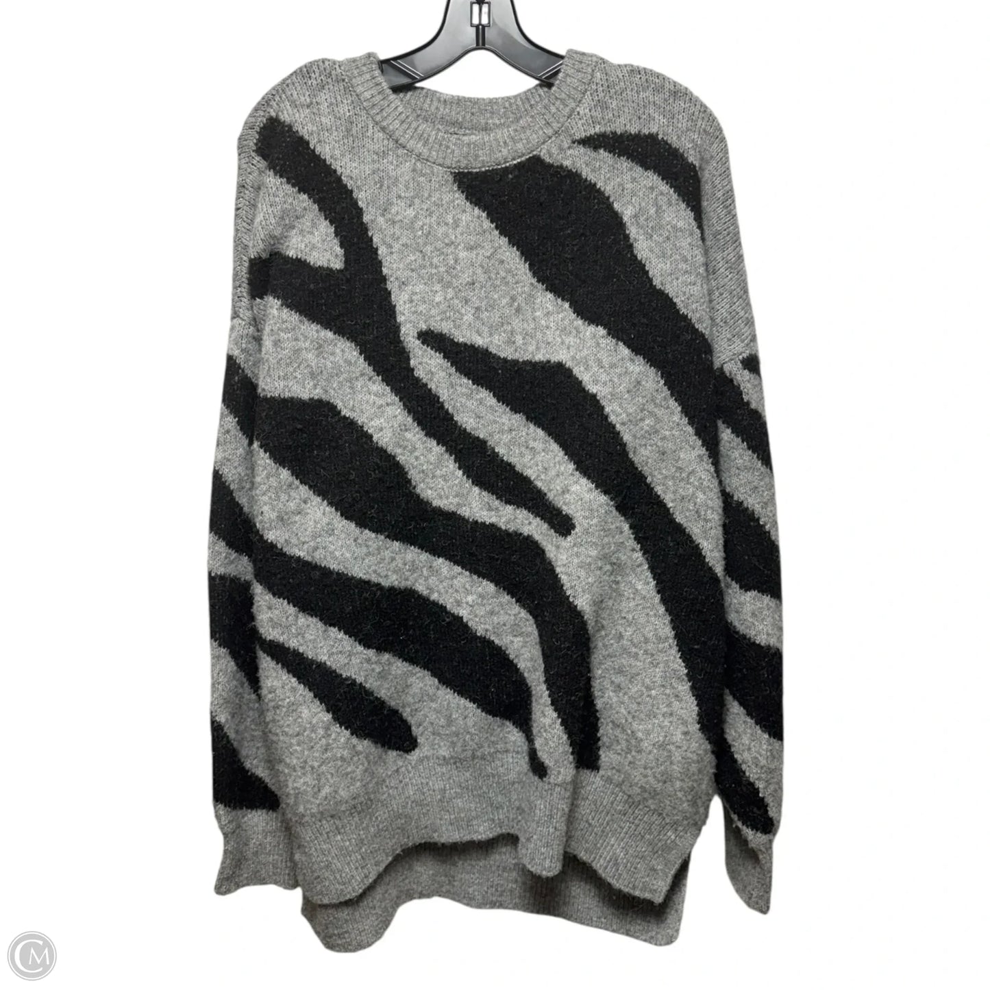 Sweater By River Island In Black & Grey, Size: L