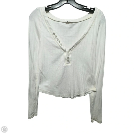 Top Long Sleeve By Free People In White, Size: M