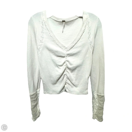 Top Long Sleeve By Free People In White, Size: S