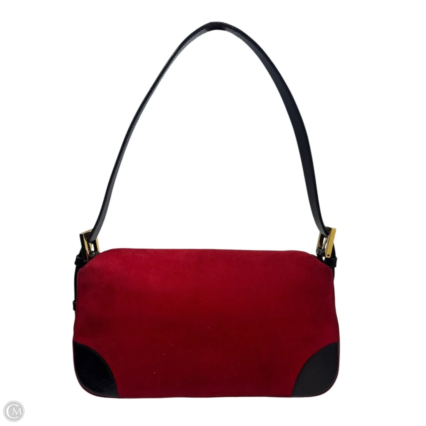 Vintage Suede Shoulder Handbag Luxury Designer By St John Collection, Size: Medium