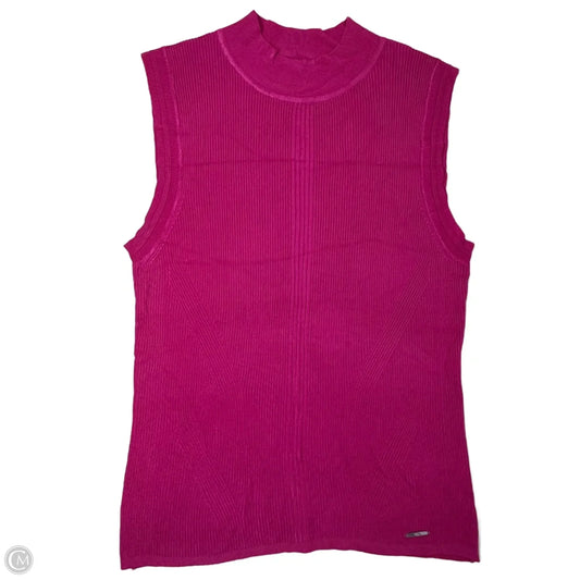 Top Sleeveless By Elie Tahari In Bright Fuschia, Size: Xl