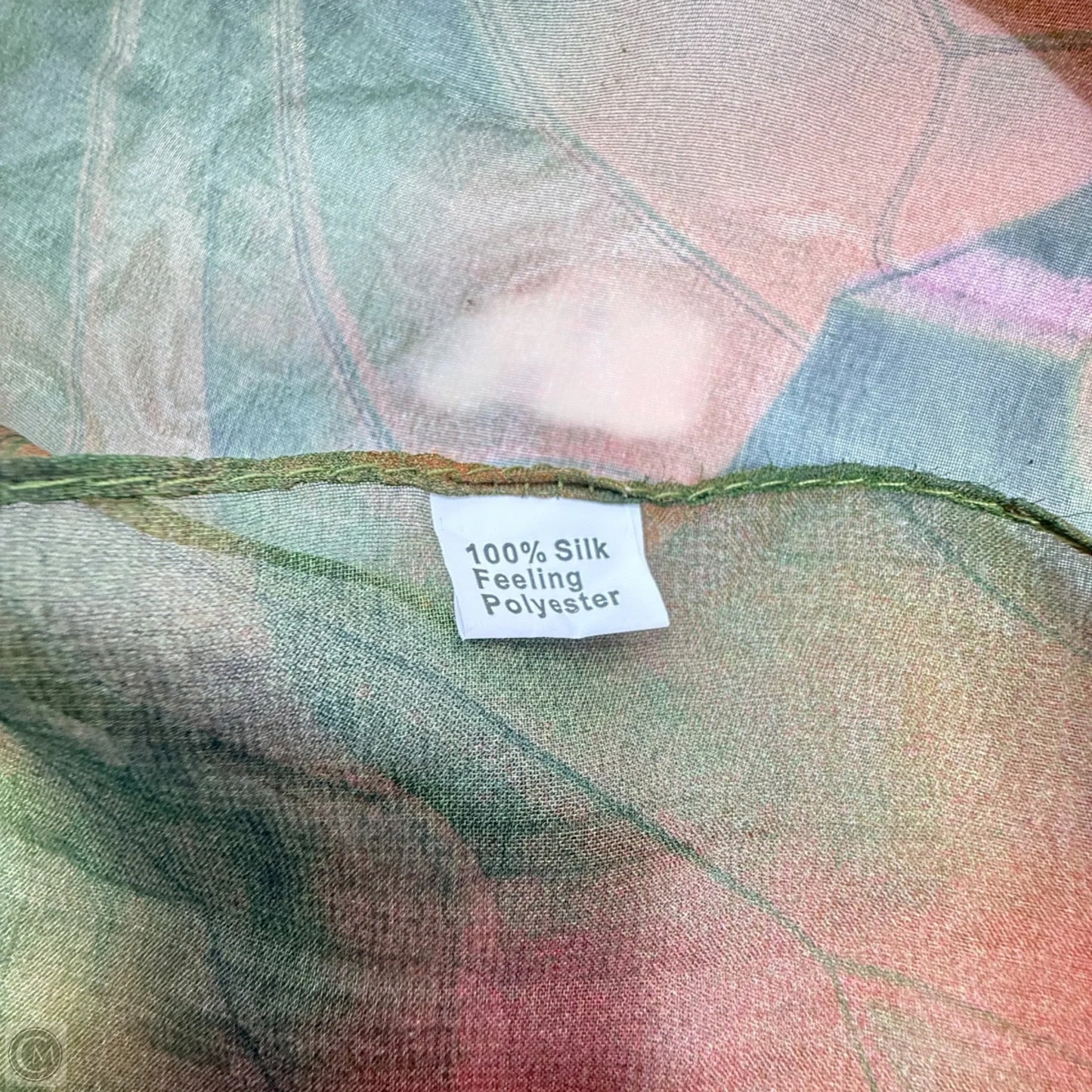 “Silk Feel” Floral Scarf Long