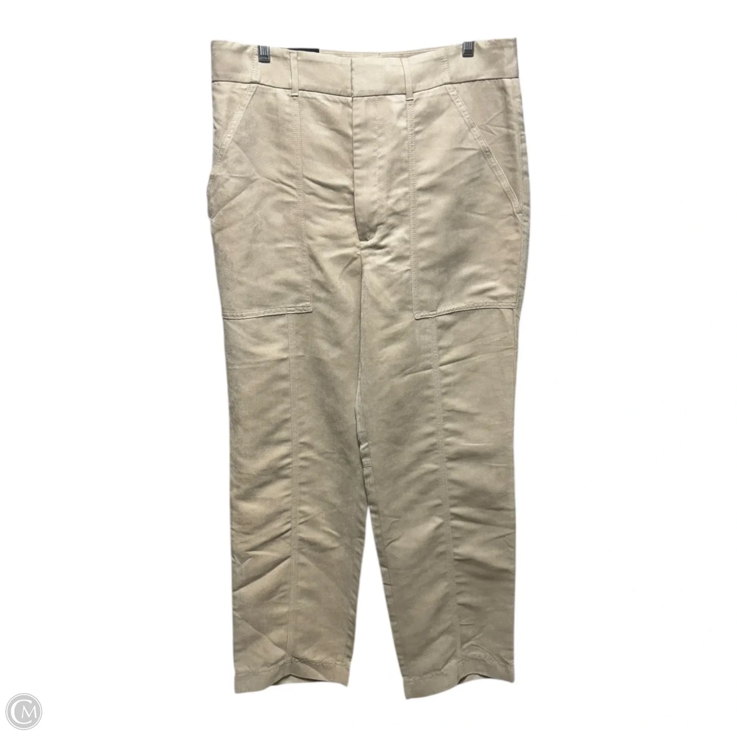 Faux Suede Pants Cargo & Utility By Banana Republic In Cream, Size: 12