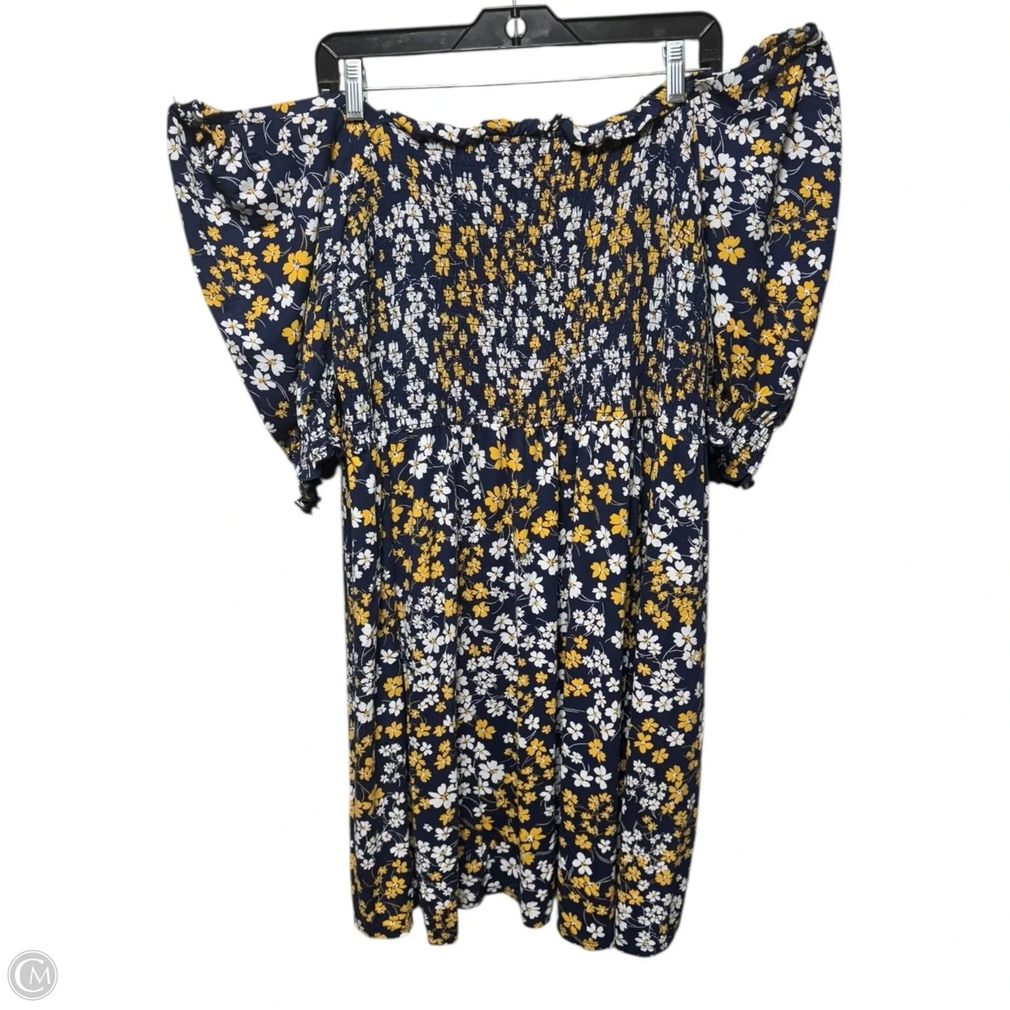 Jo Dee Smocked Off The Shoulder Dress Casual Short By Draper James In Floral Print, Size: 2X